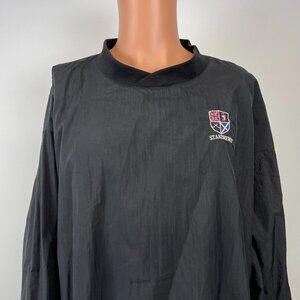 Vintage St Andrews Golf Course Windbreaker Jacket Mens Size 2XL Black Scotland